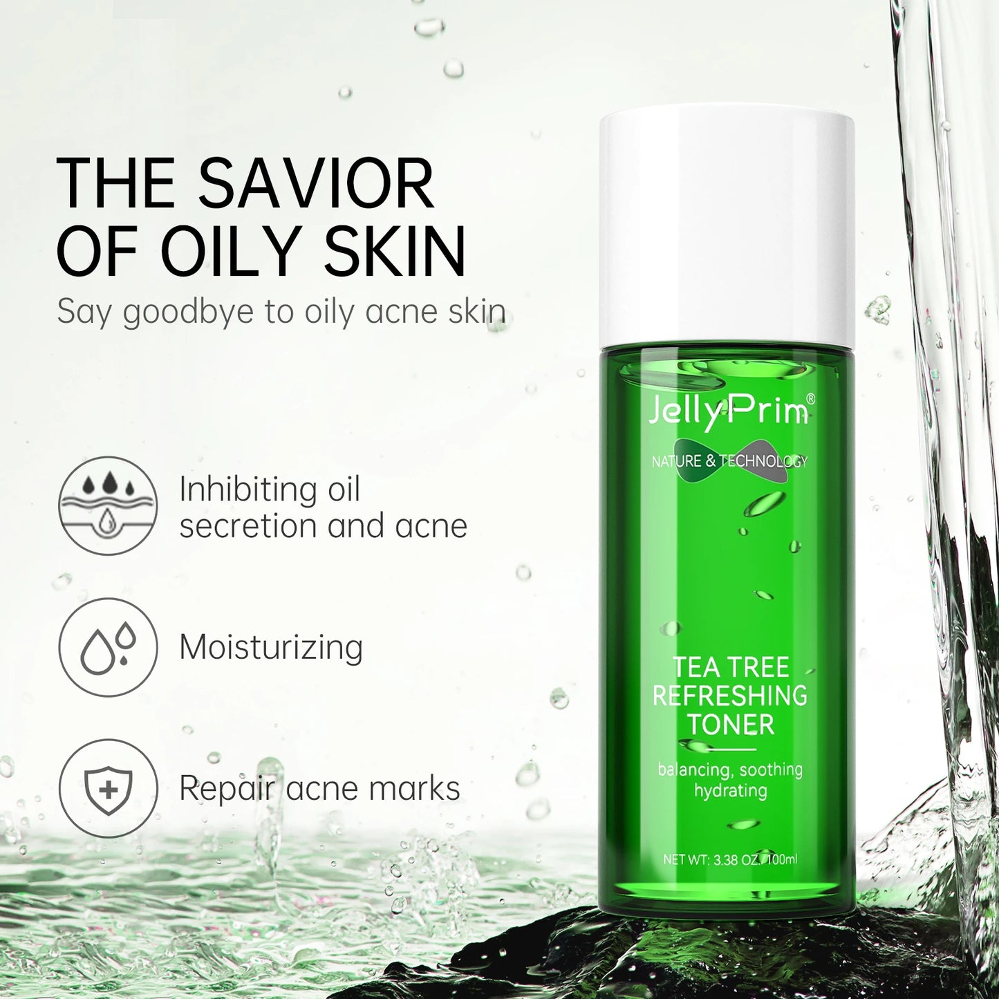 JellyPrim Tea Tree acne Toner Face Emulsions 100ml