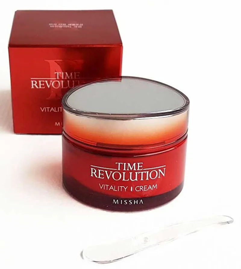 MISSHA Time Revolution Vitality Cream Essence Serum Anti Aging Moisturing Mask
