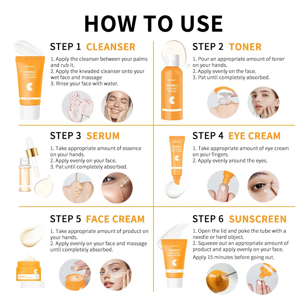 LAKERAIN Vitamin C Enriched Skin Care Set