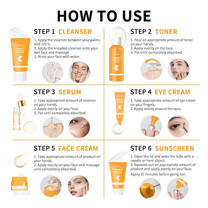 LAKERAIN Vitamin C Enriched Skin Care Set