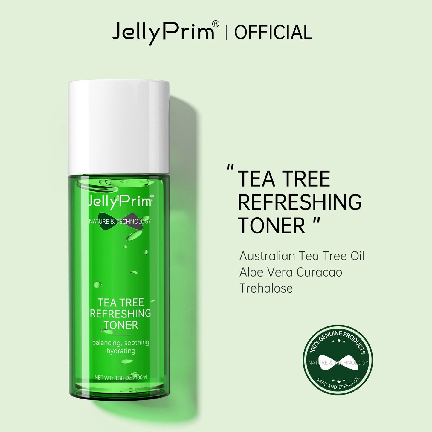 JellyPrim Tea Tree acne Toner Face Emulsions 100ml