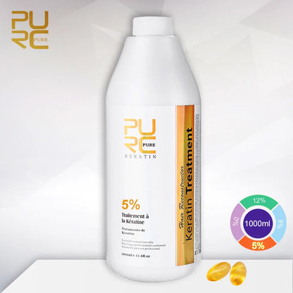 PURC Keratin For Hair Straightening Professional Treatment and Smoothing. 1000ml