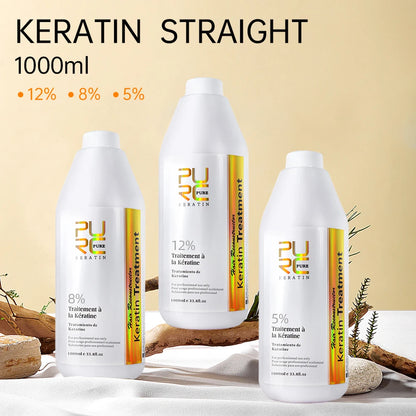 PURC Keratin For Hair Straightening Professional Treatment and Smoothing. 1000ml