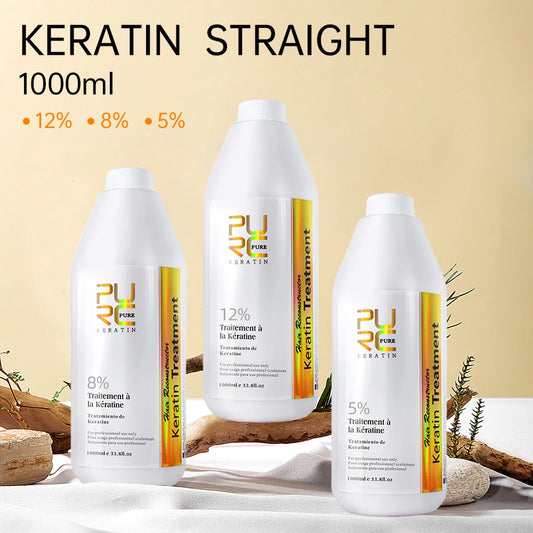PURC Keratin For Hair Straightening Professional Treatment and Smoothing. 1000ml